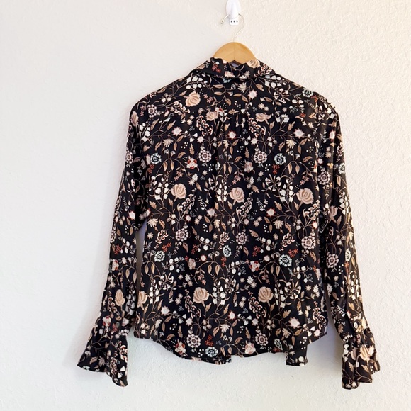 Frame Silk Floral Button Up Blouse Size Small - Picture 5 of 6